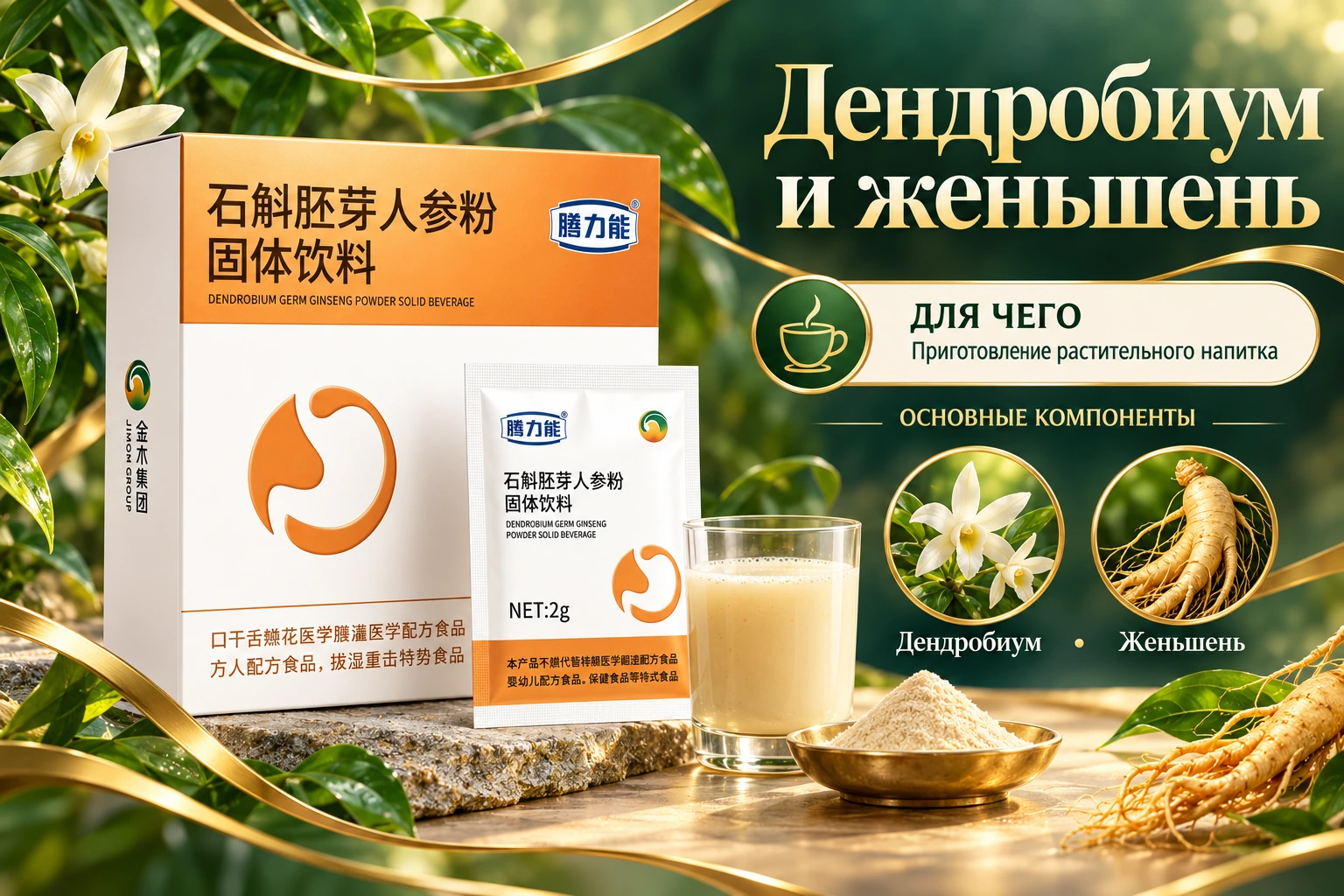 Дендробиум и женьшень: назначение и основные компоненты